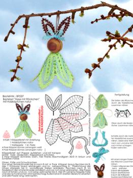 537 Bastelset "Hase im Röckchen" mit Holzköpfchen natur